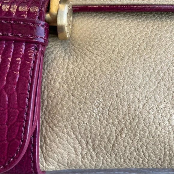 BCBGMAXAZRIA  Cream Leather Clutch - Picture 16 of 16